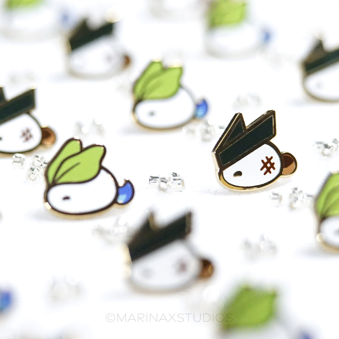 Black Sesame Mochi Mini Pin - Bunny