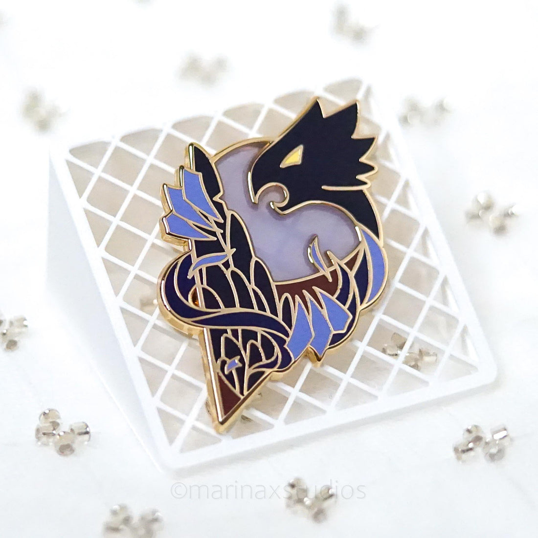 Shadow Bird Enamel Pin