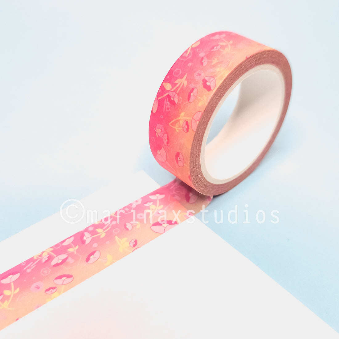 Pink Poppy Buns Washi