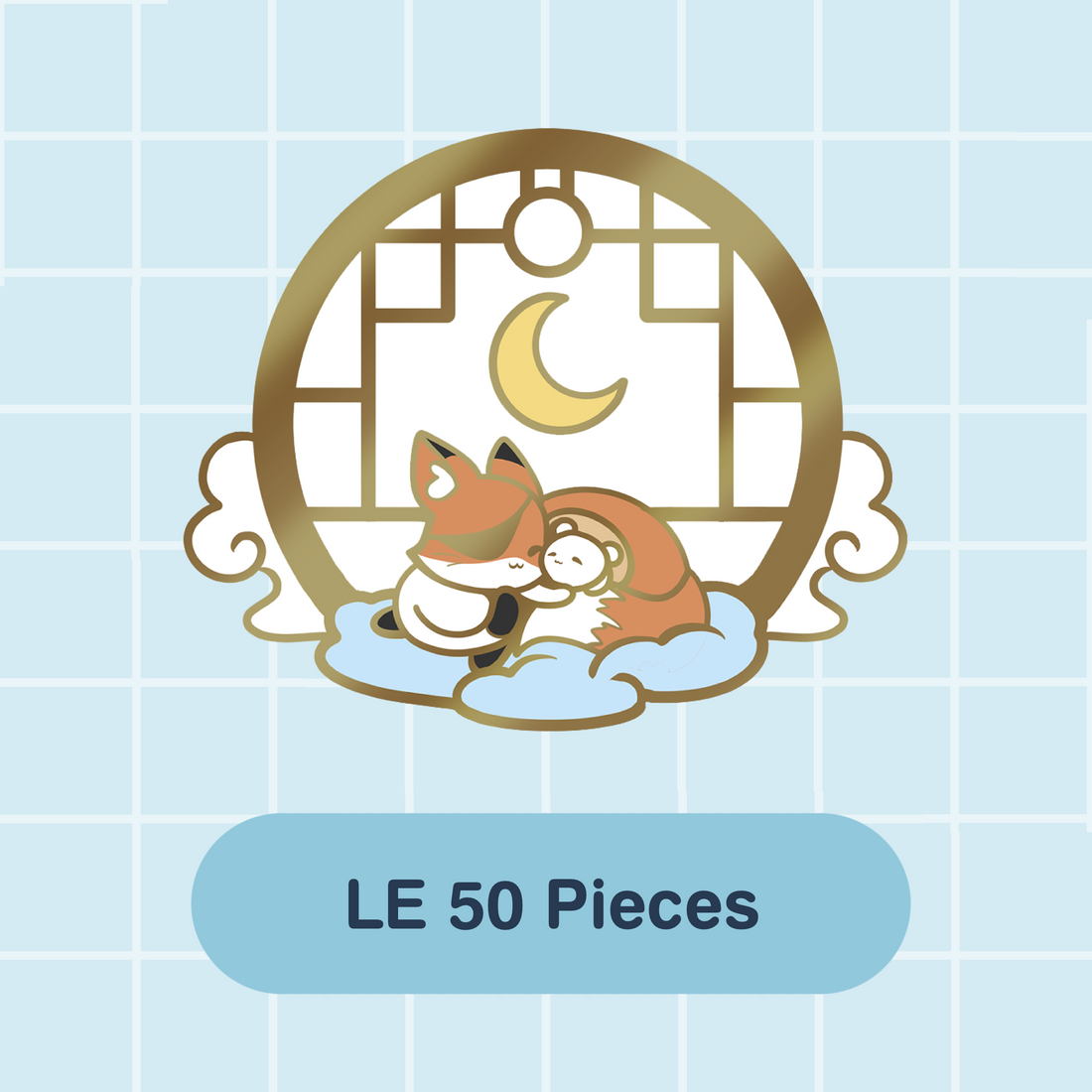 Cloud Naps Enamel Pin - Fox & Weasel