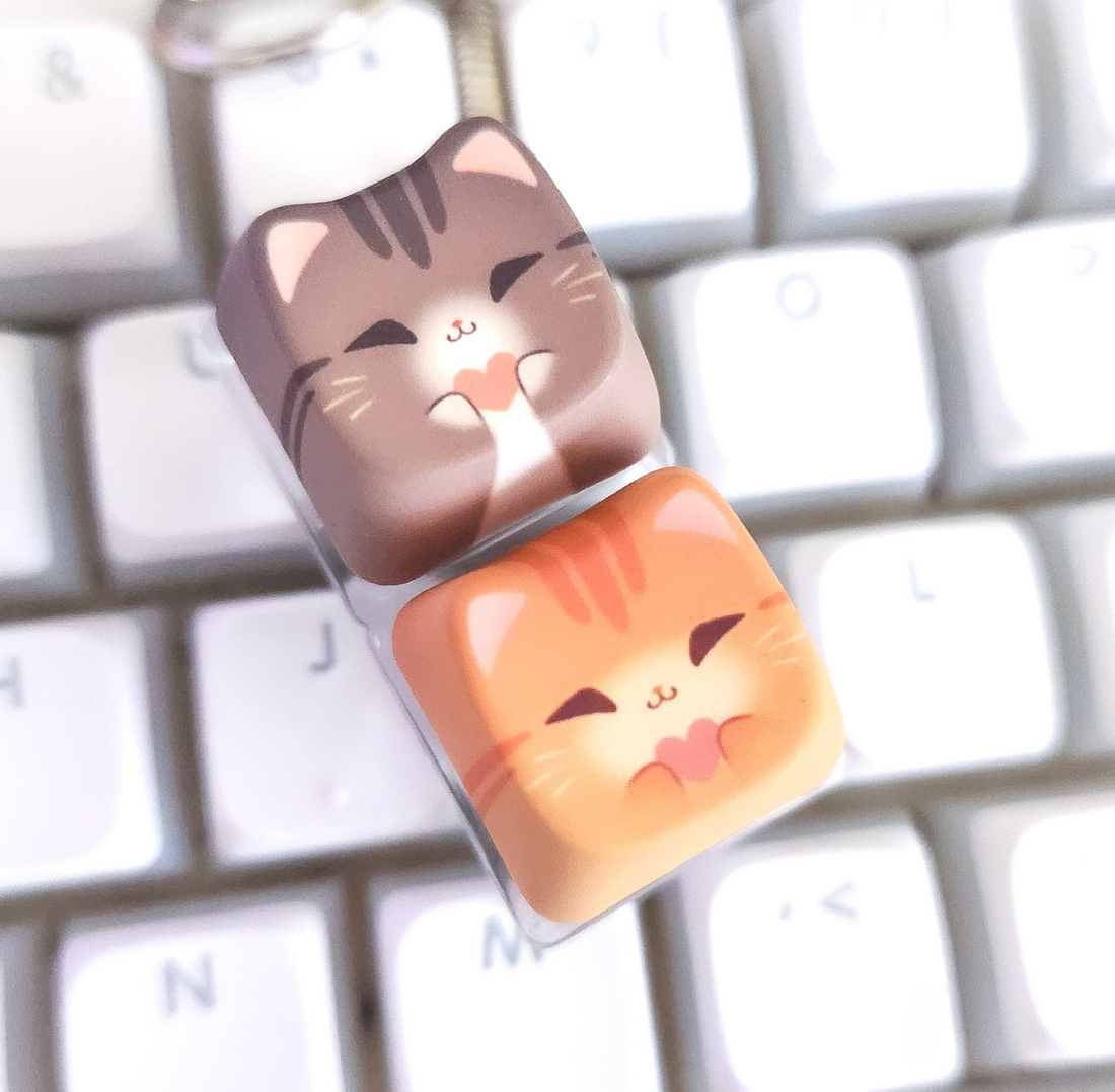 Kitty Keycap Fidget Keychain