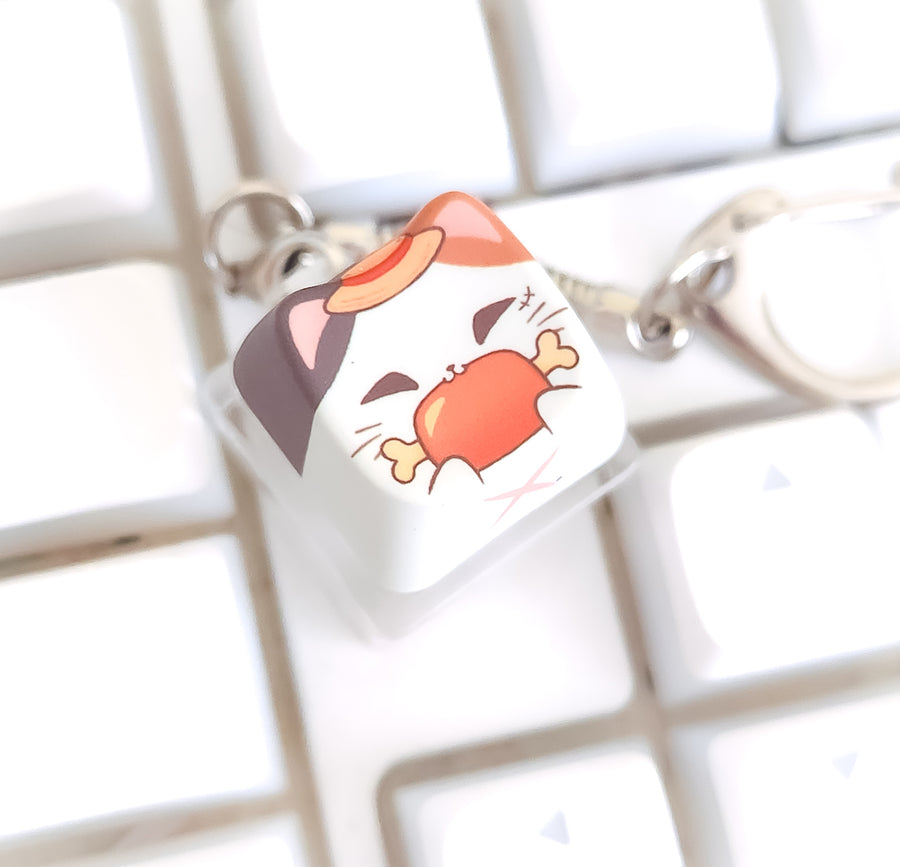 Hungry Cat - Keycap Fidget Keychain