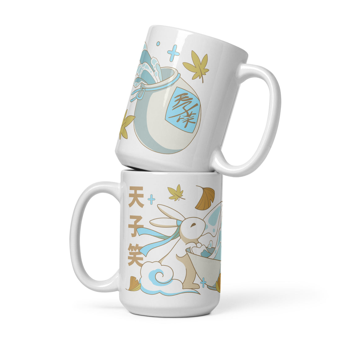 White Tipsy Bunny Mug