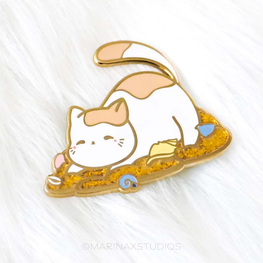 Kinako Mochi Enamel Pin - Cat